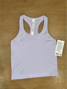 Lululemon Swiftly Tech Racerback Tank Top 2.0 Waist Length SIZE 6 Lavender Frost